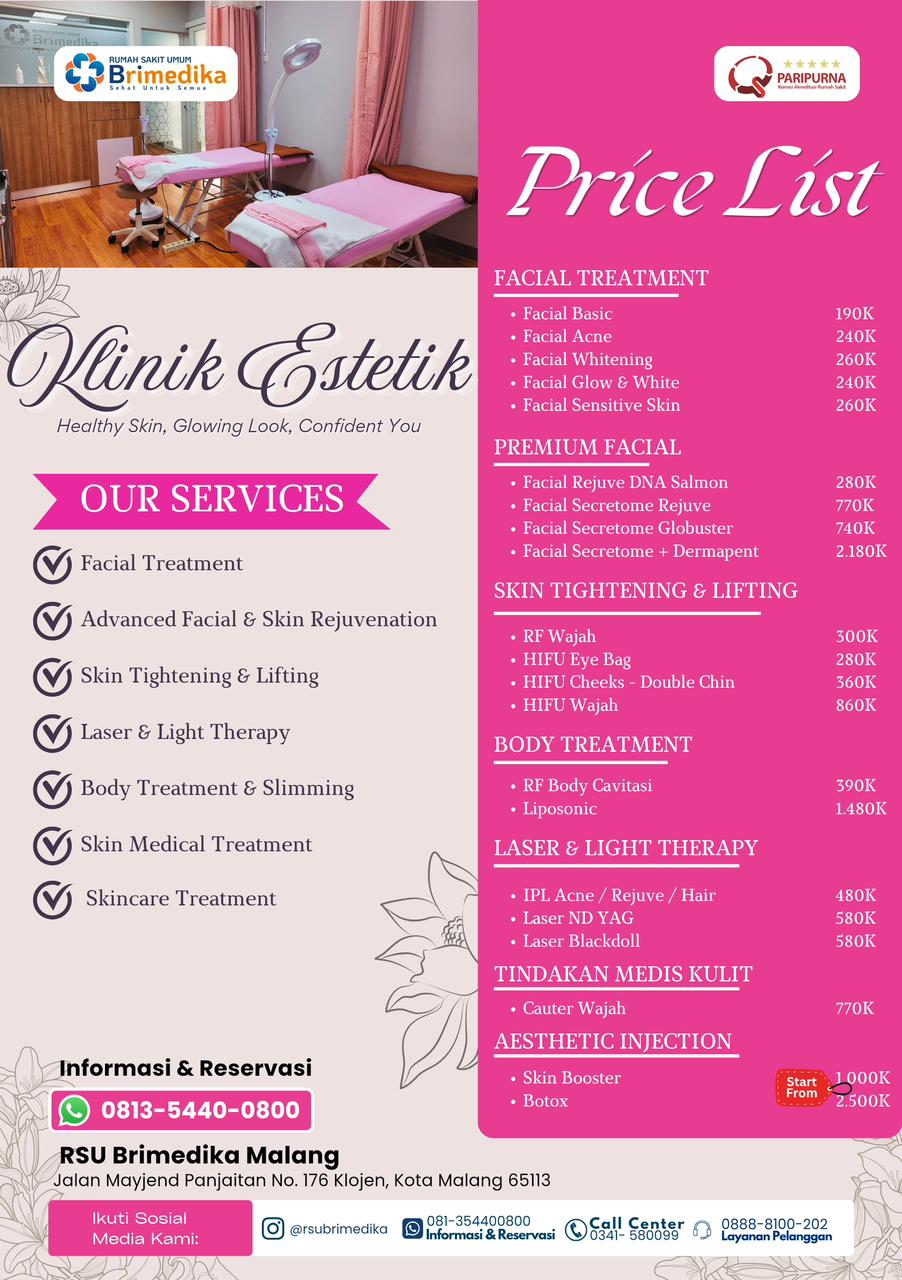 Price List Klinik Estetika